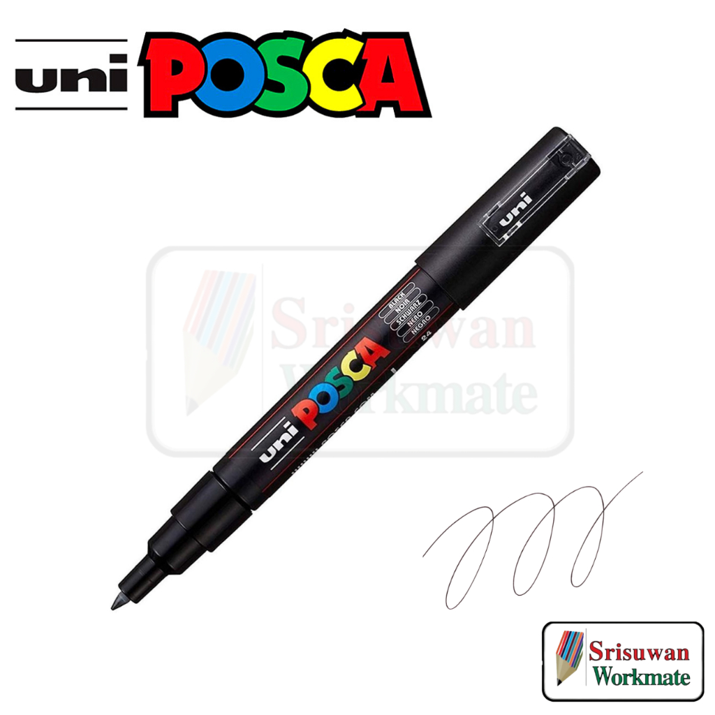 uni POSCA PC-1m หัว 0.7mm. ปากกามาร์คเกอร์ Extra Fine ยูนิ พอสก้า Paint ...