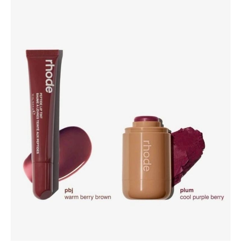 🔥พร้อมส่งของแท้🔥Rhode lip peptide lip tint PBJ warm berry brown,Rhode ...