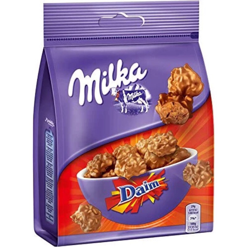 Chocolate Milka Daim Snax น้ำหนัก 145กรัม | Shopee Thailand