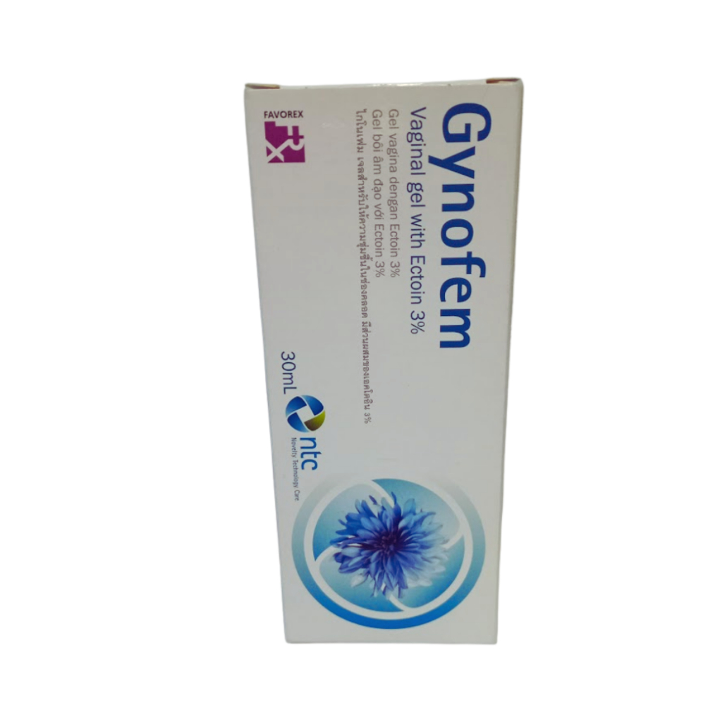 GYNOFEM VAGINAL GEL With Ectoin 3%30CC รหัส 2027 1 กล่องมีเจล 1 หลอด ...