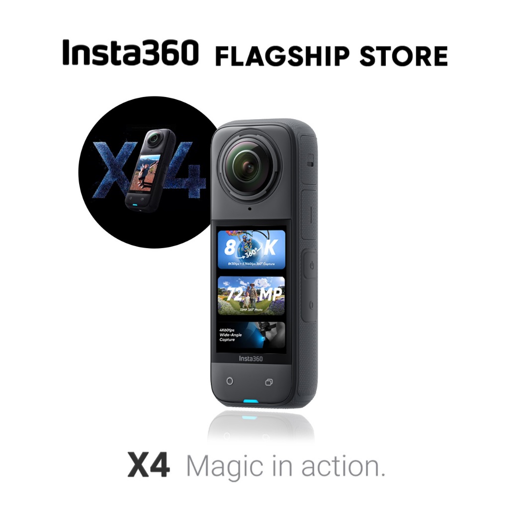 Insta360 กล้องแอคชั่น X4 กันน้ำลึก 10m Sensor 1/2