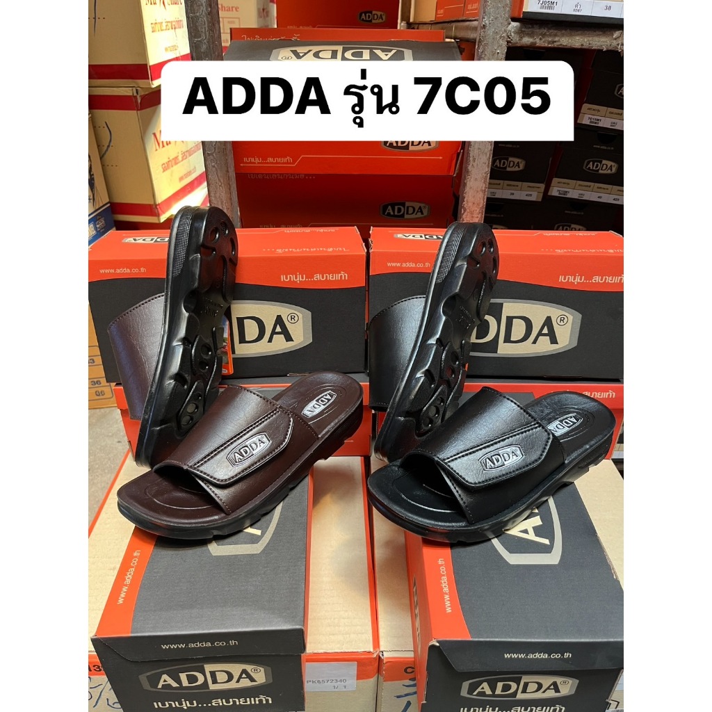 ADDA รองลำลอง รองแตะแบบสวม สำหรับผู้ชาย พื้นพียู AD 7C05 (PP28 ...