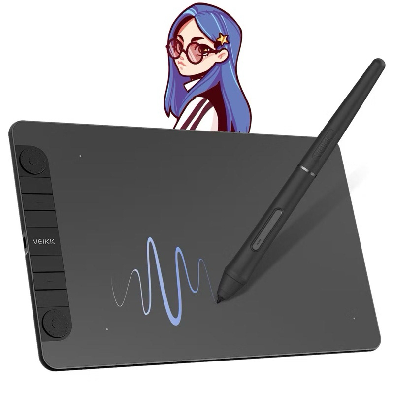 ส่งฟรี(มือสอง)Veikk แท็บเล็ตการวาดภาพดิจิทัล Vk1060pro | Shopee Thailand