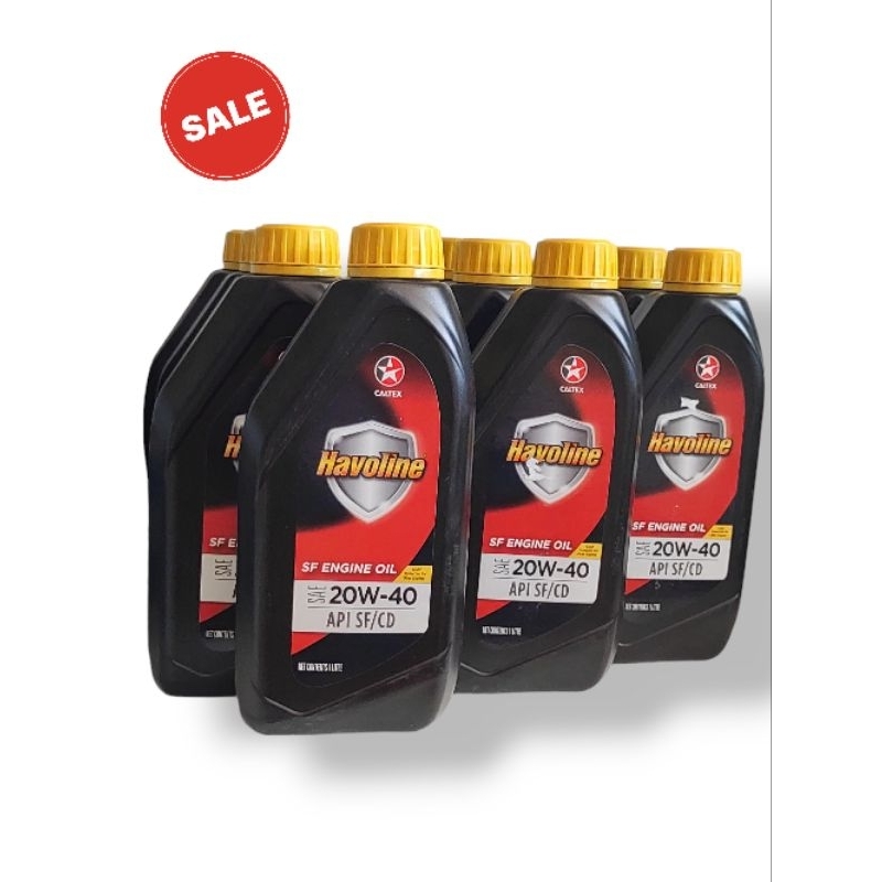 CALTEX Havoline น้ำมันหล่อลื่นเครื่องยนต์เบนซิน SAE 20W-40 API SF/CD ...