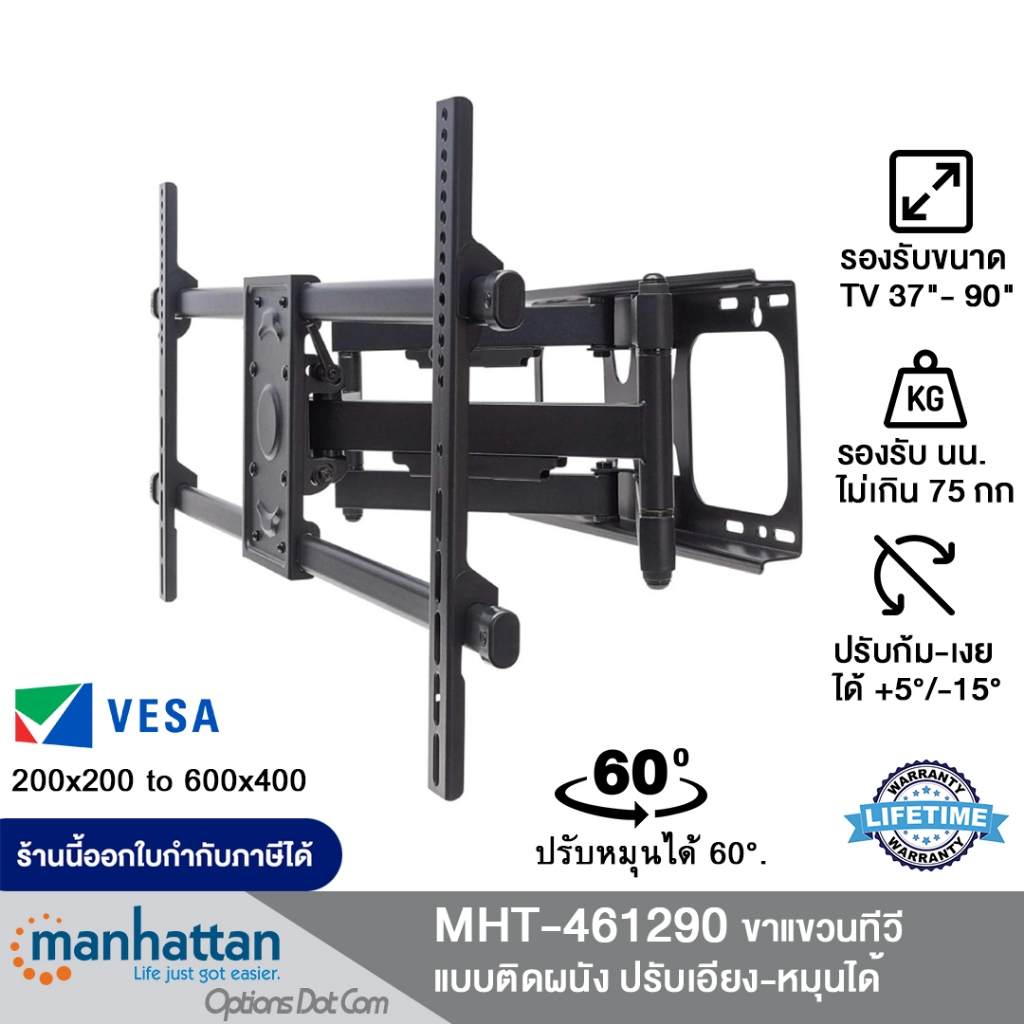 Manhattan รุ่น 461290 ขาแขวนทีวีติดผนัง 32