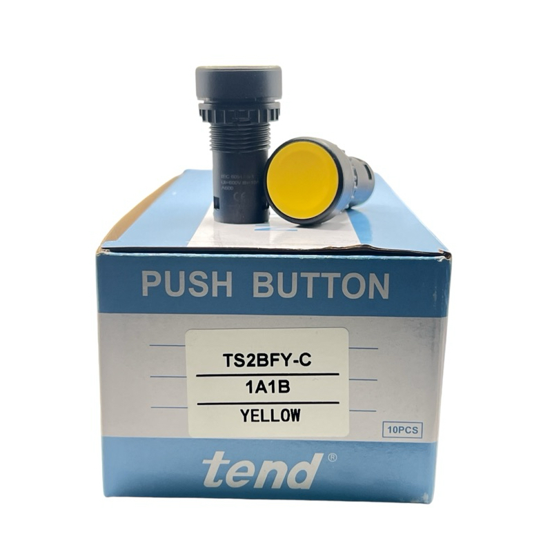 แท้ TEND Push button switch TS2BFR-C สวิตซ์ กดติดปล่อยดับ สีแดง สีเขียว ...