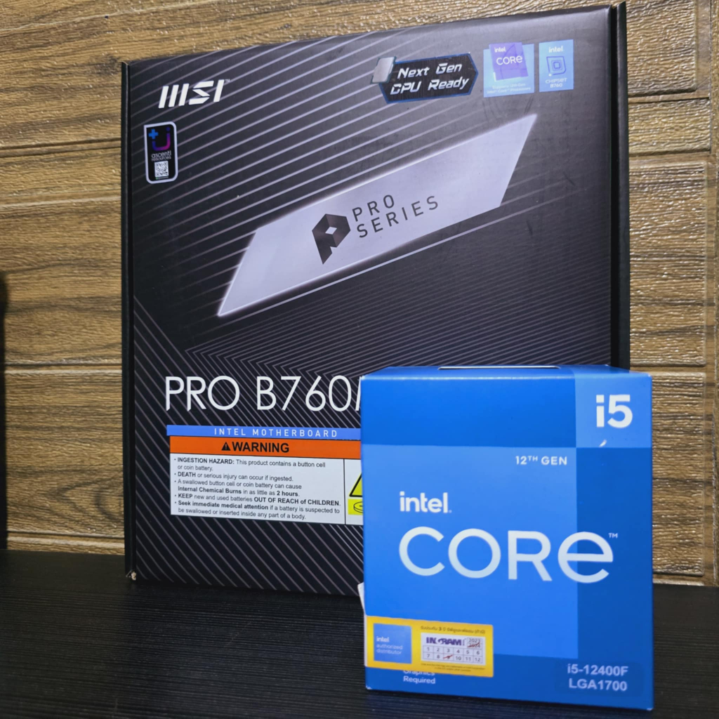 CPU INTEL CORE I5 12400F + MSI PRO B760M -P (DDR5) (LGA 1700) (M-ATX ...