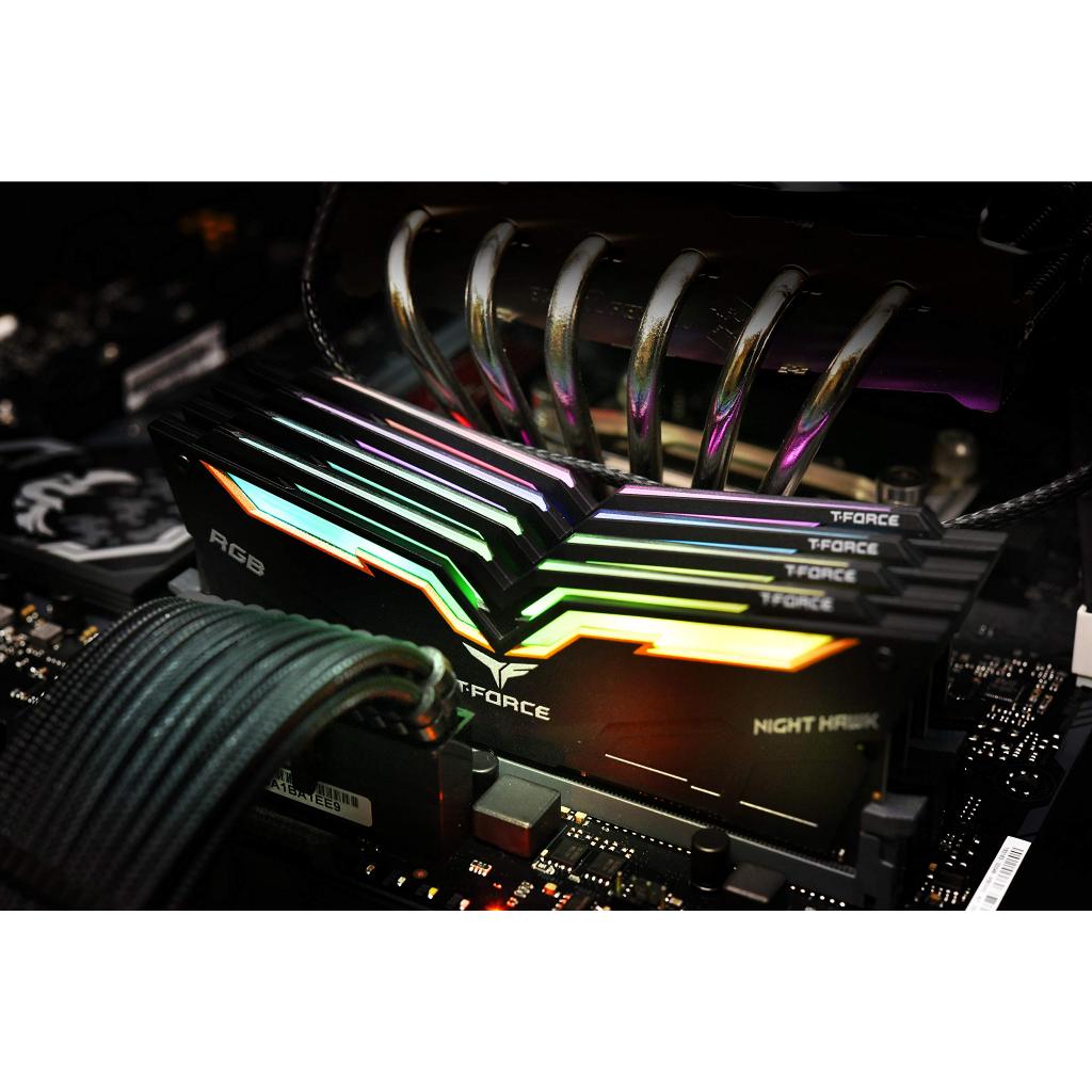 แรม RAM DDR4/3200 32GB T-FORCE NIGHT HAWK RGB (16GBx2) 32GB BUS3200 ...
