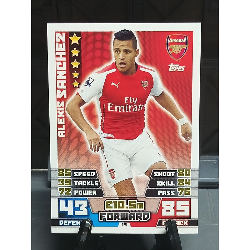 015. ALEXIS SANCHEZ - ARSENAL Topps match attax football premier