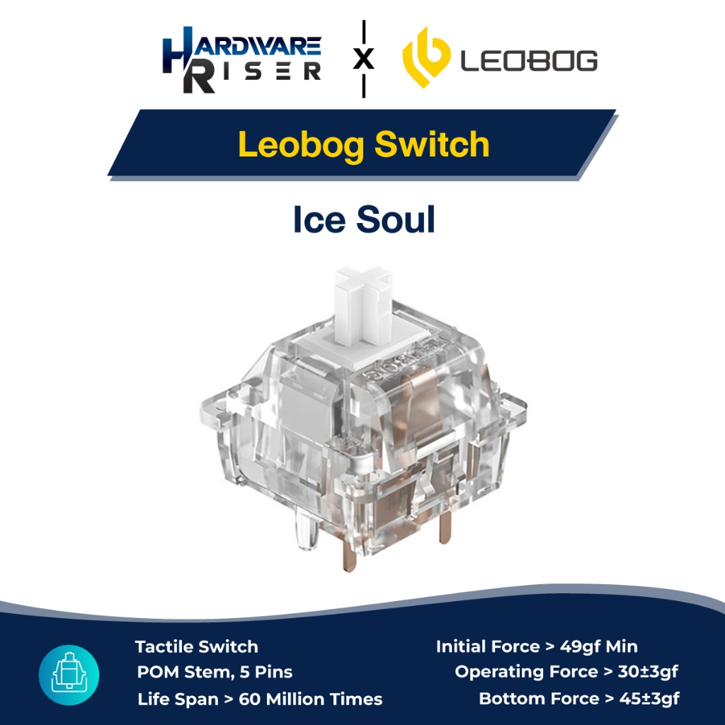 [โค้ดคุ้ม 20%] Ice Soul Switch (100 ตัว) แรงกด 45g - Leobog Switch ...