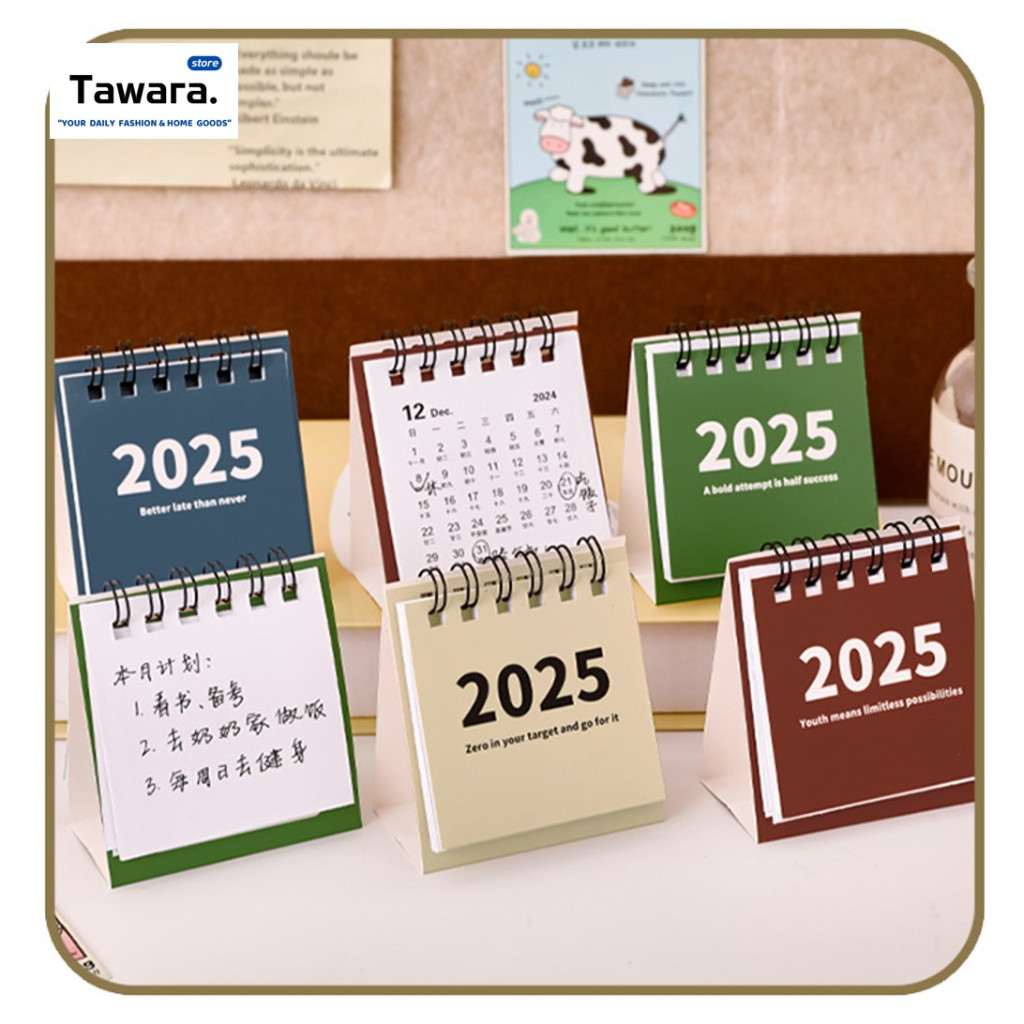 P-221 ปฏิทินตั้งโต๊ะ ปี 2568 / 2025 ปฎิทิน มินิ ขนาดพกพา ปฏิทินแบบเรียบ ...