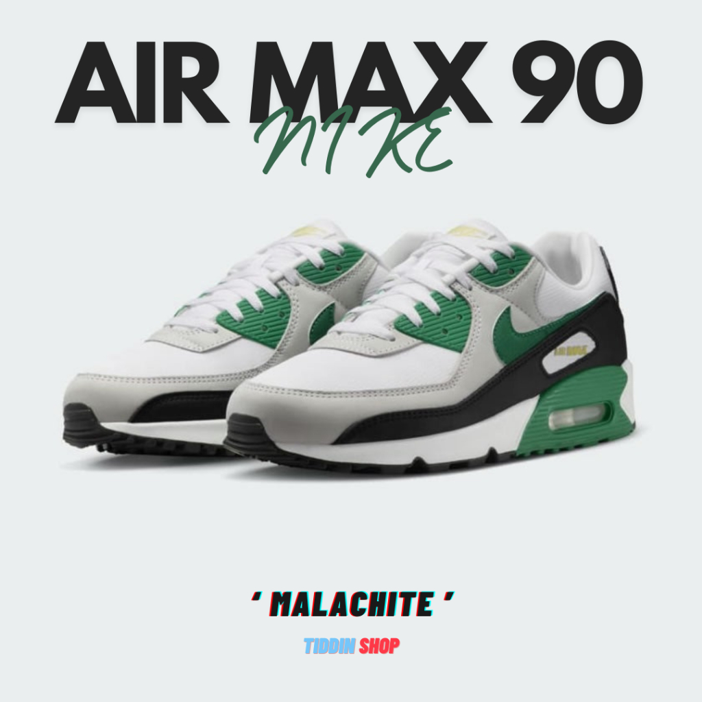 รองเท้าผู้ชาย รองเท้าลำลอง Nike Air Max 90 'MALACHITE' [ลิขสิทธิ์แท้ NIKE  ป้ายไทย] [รหัส FB9658 102 / 100 ]