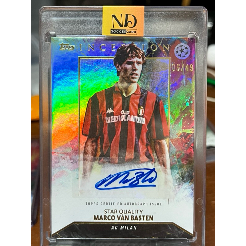Card Football Inception Marco Van Basten autograph การ์ดบอลพร้อมลายเซ็น ...