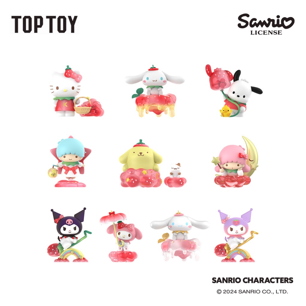 【8 Blind Boxes】TOPTOY x Sanrio Characters Strawberry Paradise Blind Box ...