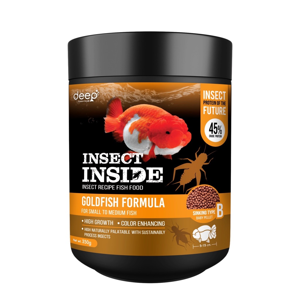 DEEP INSECT INSIDE ดีฟ อาหารปลาทอง เร่งโตเร่งสี โปรตีน45% ขนาด 350g ...