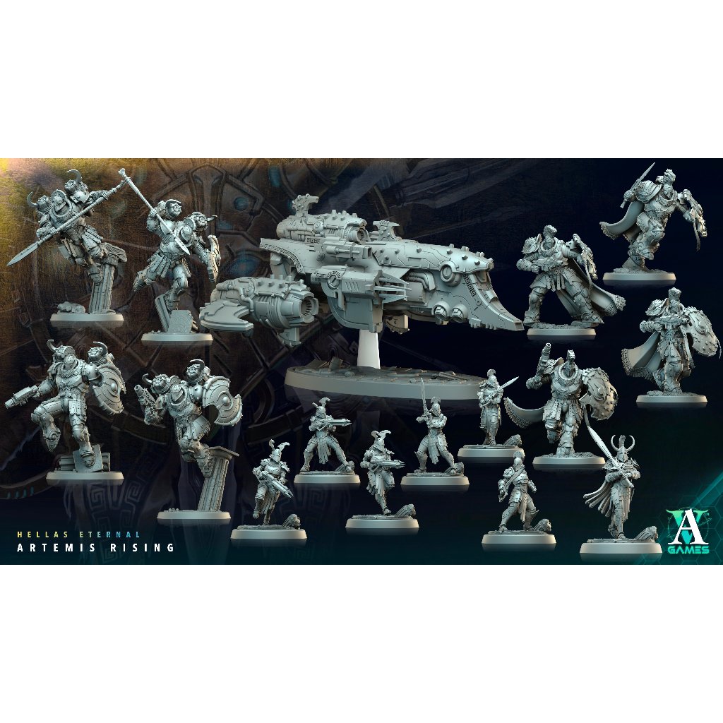 Hellas Eternal - Artemis Rising - โมเดลสำหรับ DnD miniature, and other ...