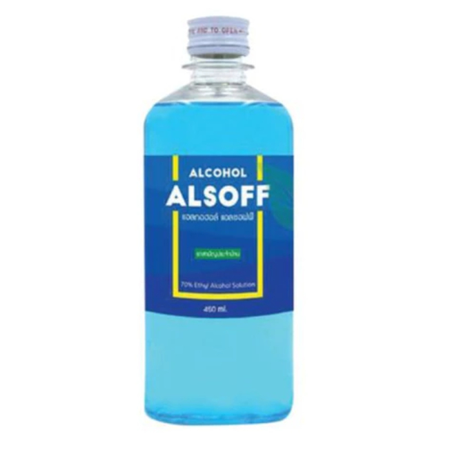 Alsoff Alcohol 70% แอลกอฮอล์ ชนิดน้ำ 70% ตราเสือดาว ขนาด 450 cc จำนวน 1 ...