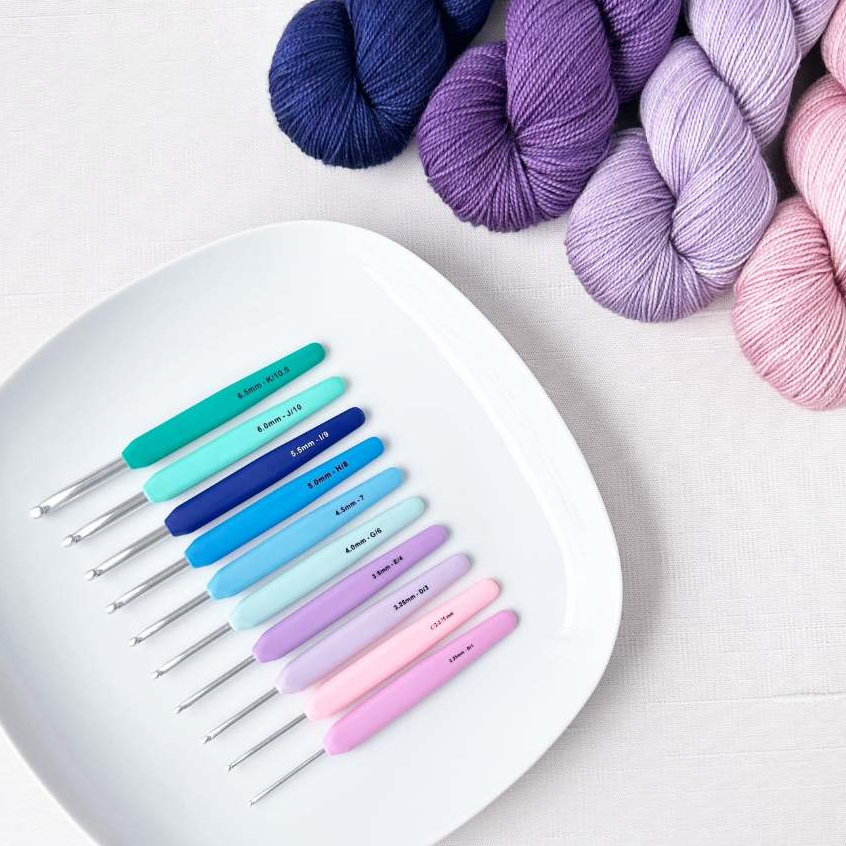 Crochet à Tricoter KnitPro Waves 2.0 – Taille 2,5 Mm En Aluminium, Poignée Ergonomique Fuchsia - 4