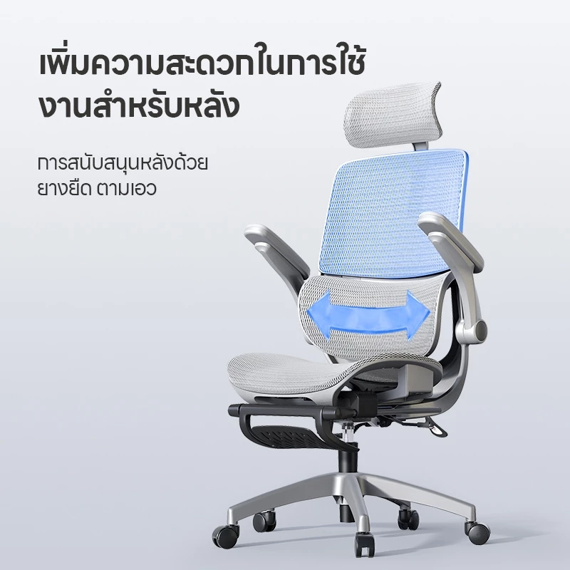 Xpanse W202 เก้าอี้สุขภาพ ฟังก์ชั่นคุ้มค่า เก้าอี้คอม เก้าอี้ทํางาน Ergonomic Chair การรองรับเอวเพื่อการปรับท่าทาง