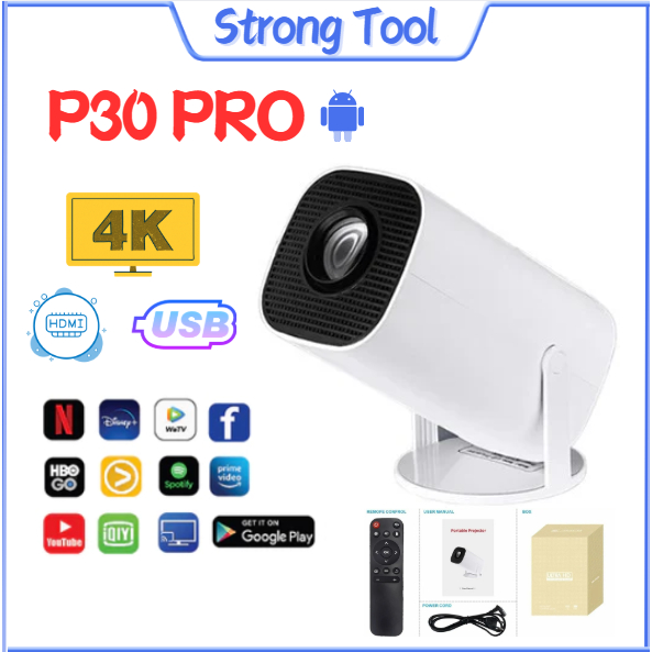 โปรเจคเตอร์มินิ projector P30 PRO โปรเจคเตอร์ดูหนัง WiFi 1920*1080P HD ...