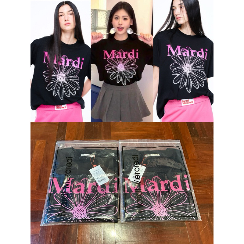PET TSHIRT FLOWERMARDI FRILL_BROWN PINK main image 0