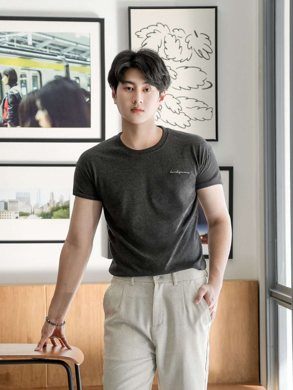 DANDY COSMO | [7สี]เสื้อยืด Muscle-Fit รุ่น Signature ผ้า Super Soft ...