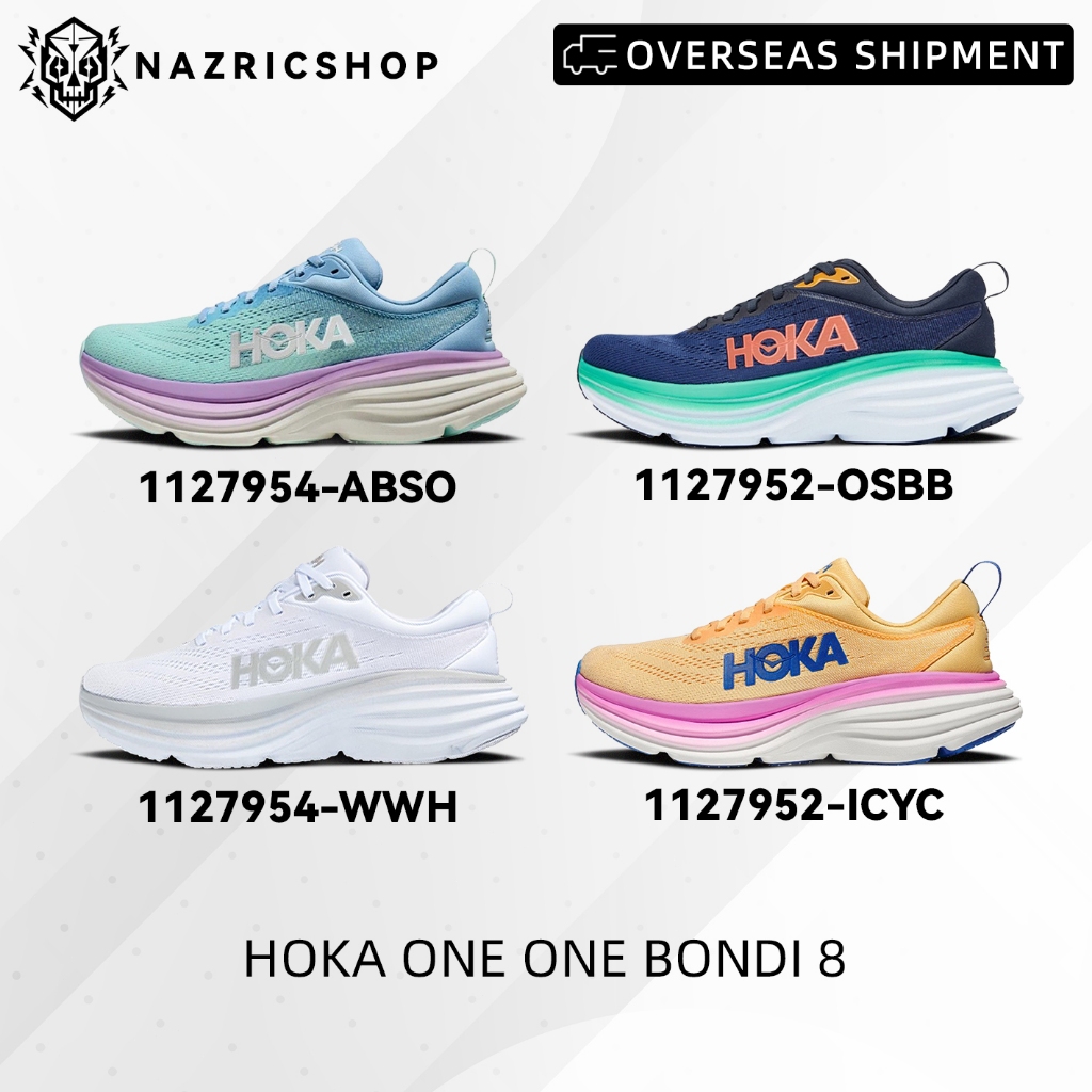 （ของแท้100% ）HOKA ONE ONE Bondi 8 1127952-ICYC/1127954-ABSO/1127952 ...