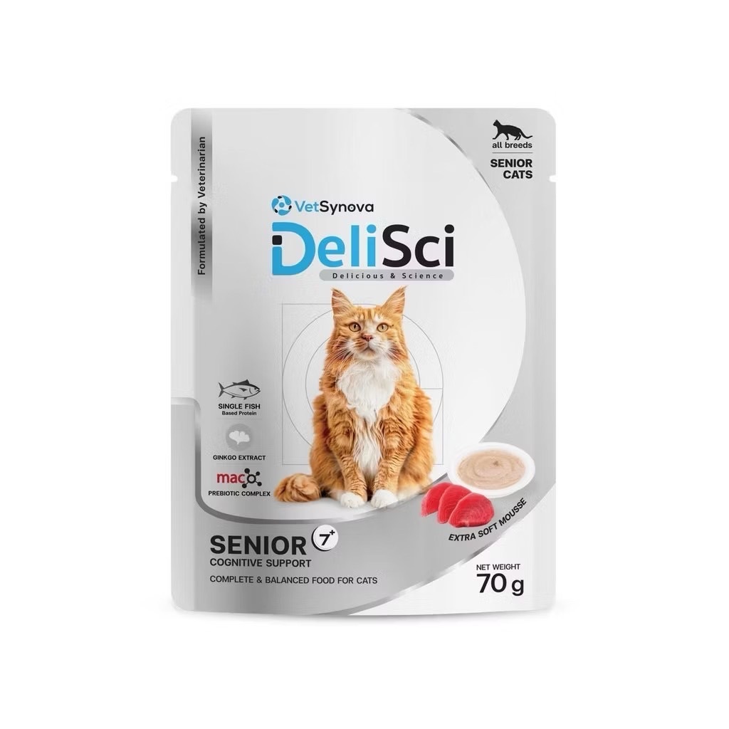 DeliSci -| Skin & Coat | Senior อาหารเปียก สำหรับแมวป่วย แมวแก่ แมวที่ ...