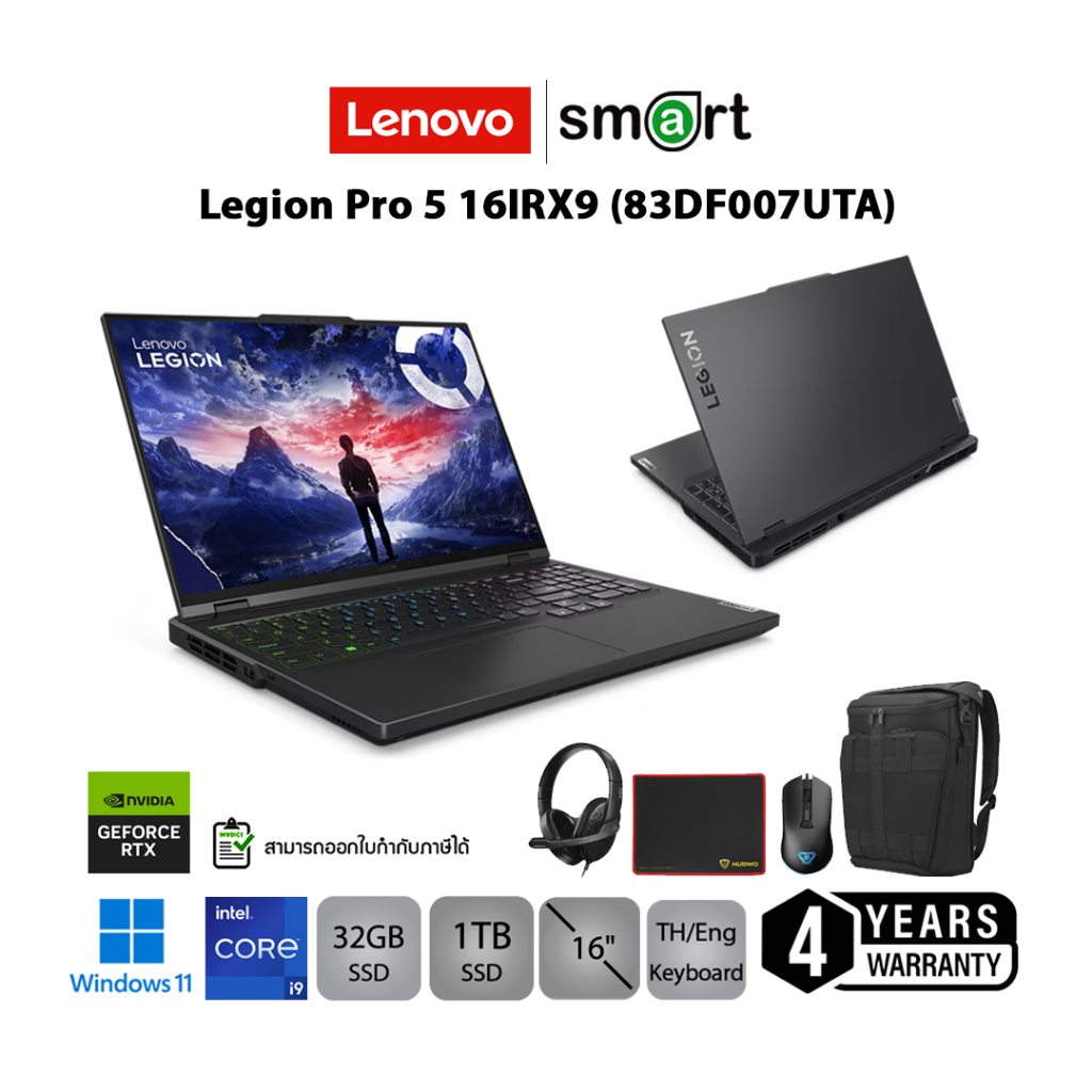 Lenovo Legion Pro 5 16IRX9 (83DF007UTA) i9-14900HX/RTX 4070/32GB/1TB/16 ...