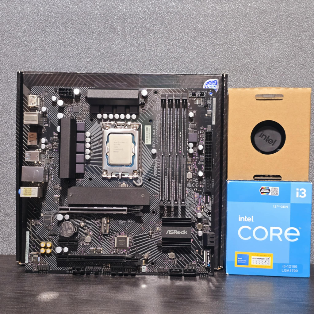 CPU INTEL CORE I3 12100 (Intel UHD Graphics 730) + ASROCK B760M PG ...