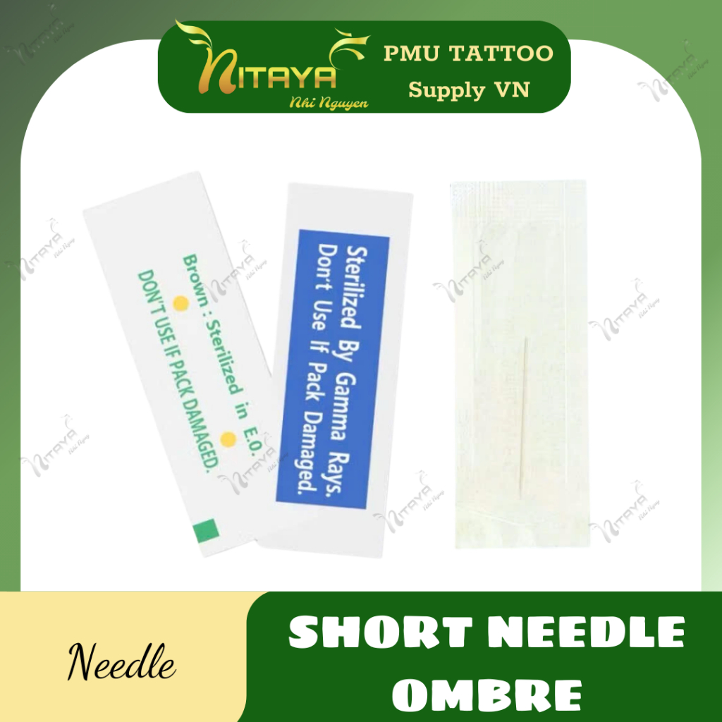 Ombre short needle เข็มสั้นสำหรับเครื่องออมแปลเวียดนาม (1 กล่องประมาณ ...