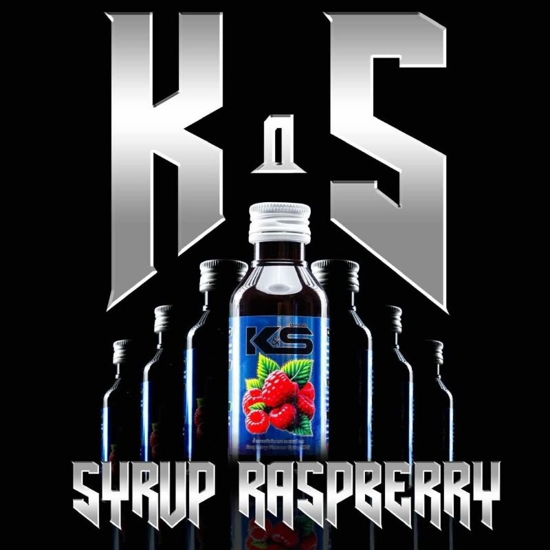 KS Syrup (เทา 50ขวด)น้ำหวาน กลิ่นราสเบอร์รี่ หอมหวาน มี อย ถูกต้องตาม ...