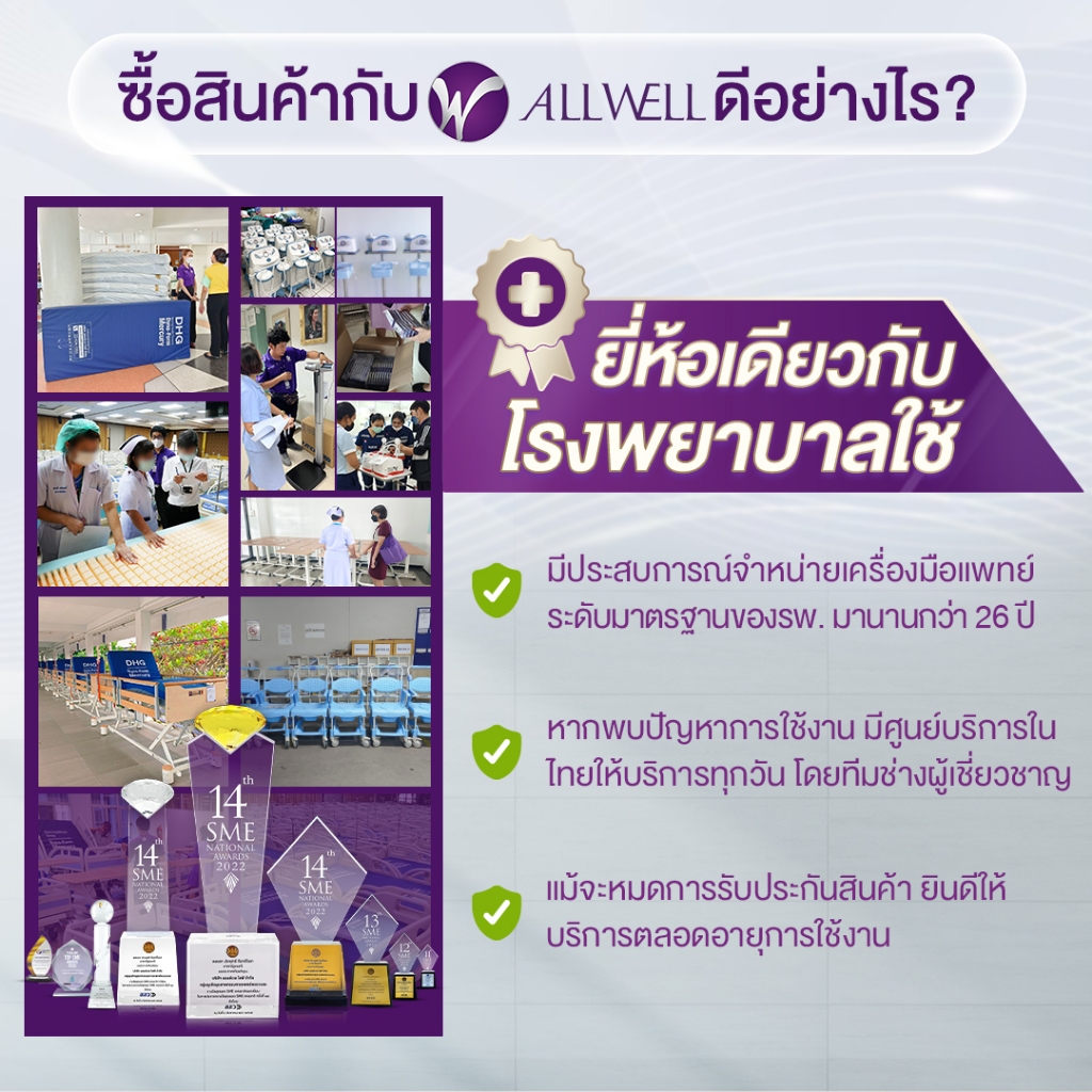 Allwell รถเข็นช่วยเดิน รุ่น Walk A