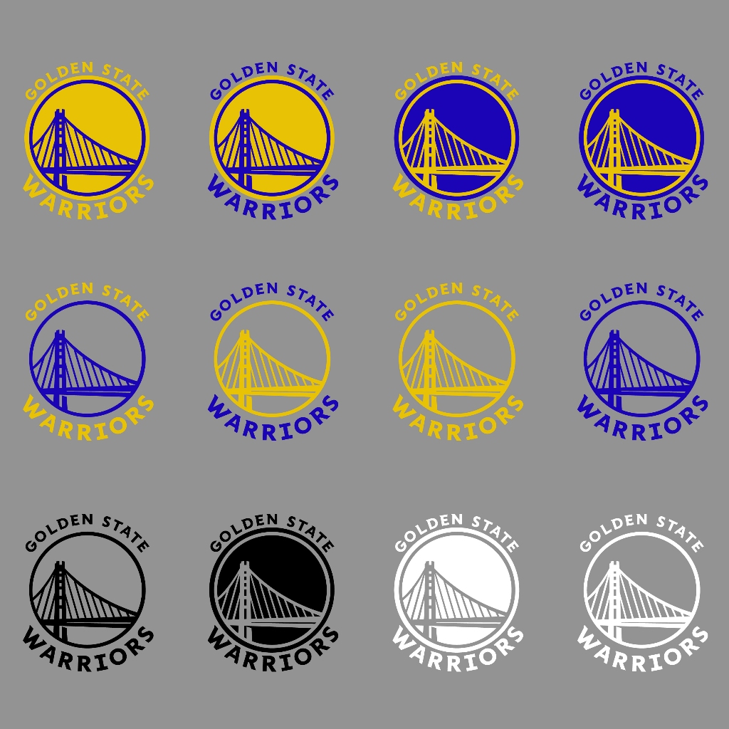 สติ๊กเกอร์สะท้อนแสง Logo golden stat warriors โกเด้นโกลเด้นสเตท วอร์ริ ...