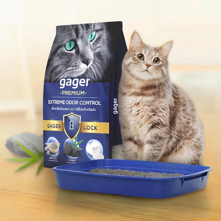 Gager (กาเจอร์) ทรายแมวเบนโทไนท์ Bentonite ทรายแมวเกรดพรีเมียม ทรายแมว ...