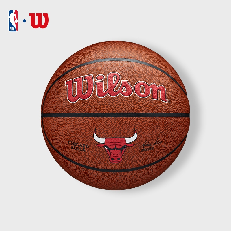 WILSON NBA Team Composite Chicago Bulls ลูกบาสเกตบอล PU 100% Size 7 ...