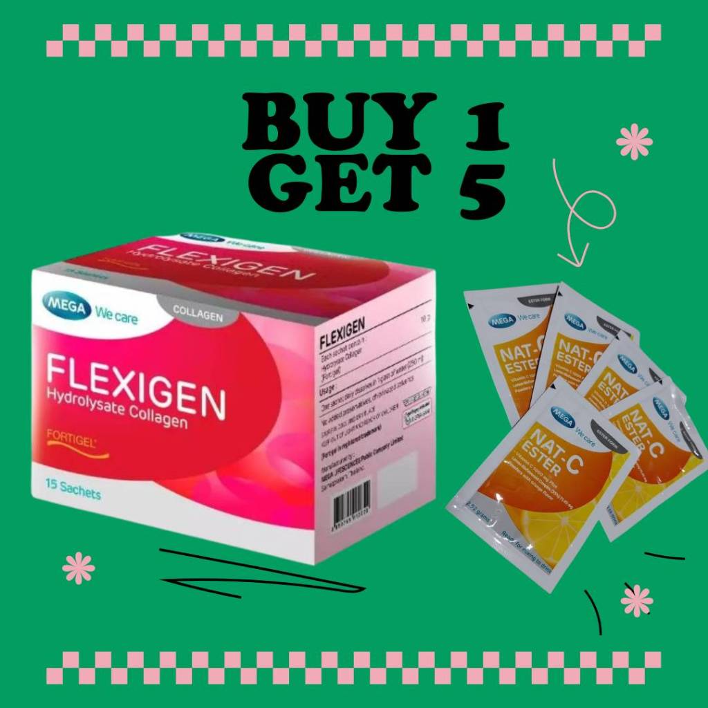 #ซื้อ 1 กล่อง แถม 5 ซอง MEGA We care เมก้าวีแคร์ MEGA FLEXIGEN (15 ...