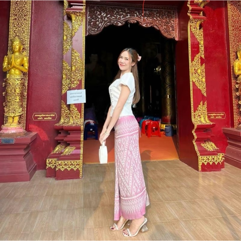 ชุดไทยทำบุญ Sira Siri รุ่นลิซ่า ผ้าไหมนิ่ม ทรงสวย พร้อมส่ง มุมมองที่ 5