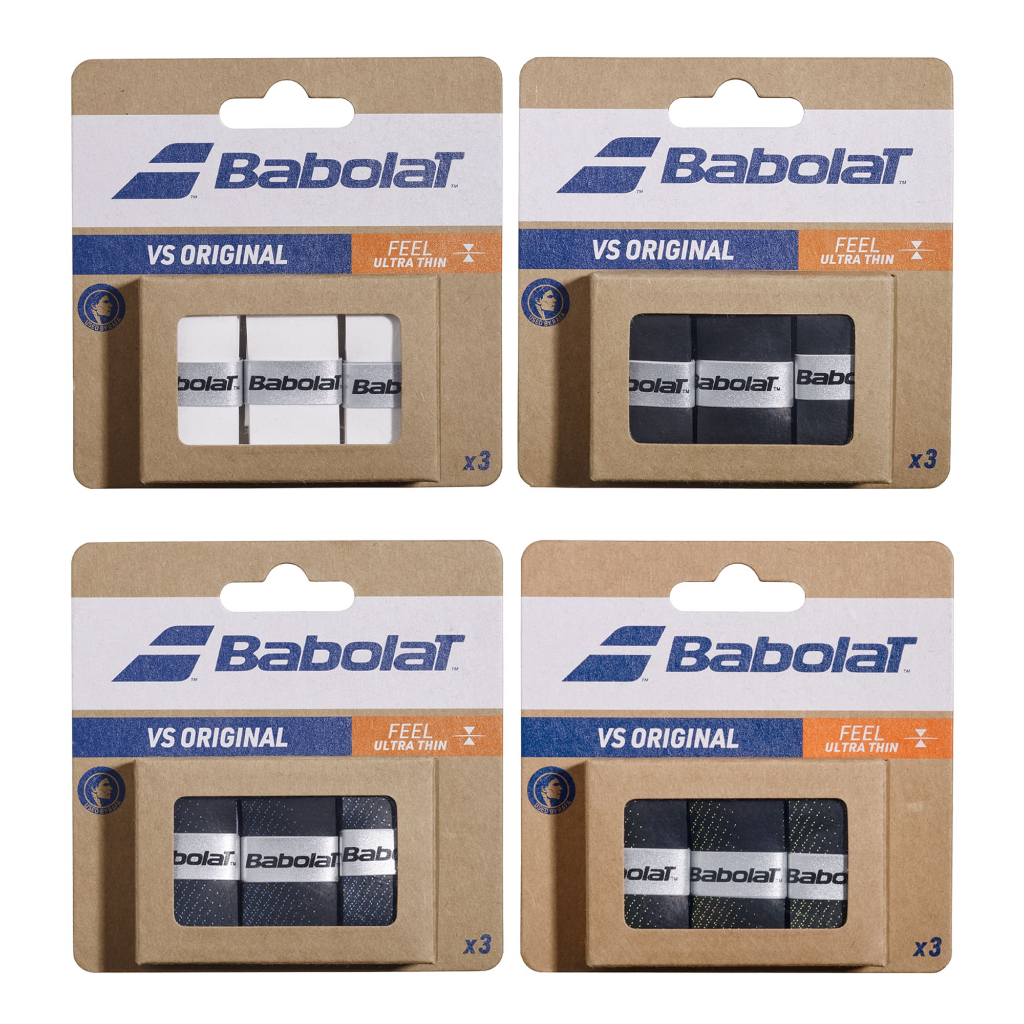 Babolat เทปพันด้าม/กริ๊ปพันด้ามไม้เทนนิส VS Original x3 Racket ...