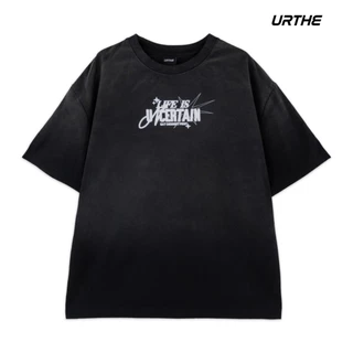 URTHE - เสื้อยืด สกรีนลาย Oversize รุ่น UNCERTAIN TEE