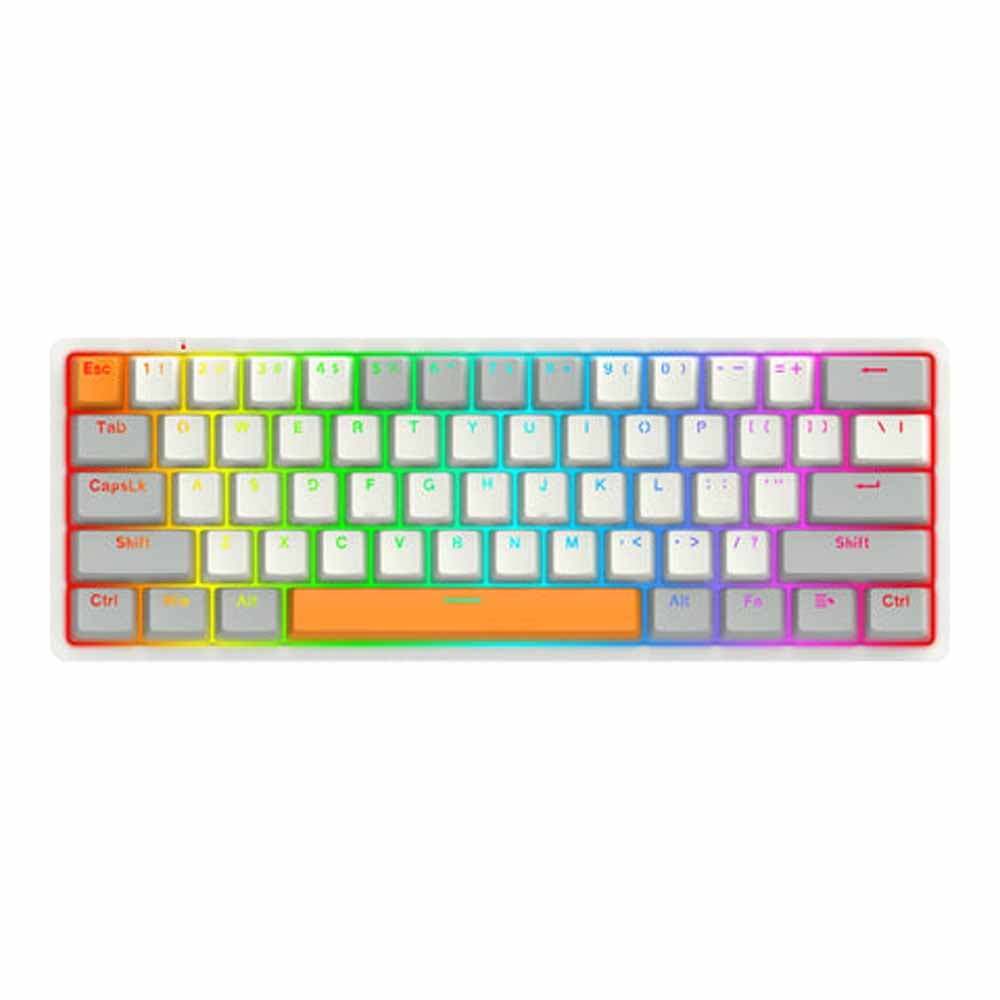 KEYBOARD (คีย์บอร์ด) REDRAGON AKALI K642 BROWN SWITCH RGB EN/TH - WHITE ...