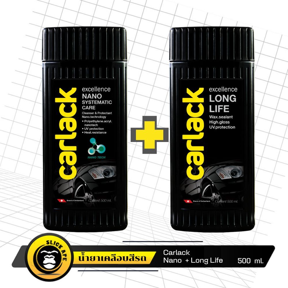 น้ำยาเคลือบสีรถ Carlack Nano + Longlife ขนาด 500 มล. | Shopee Thailand