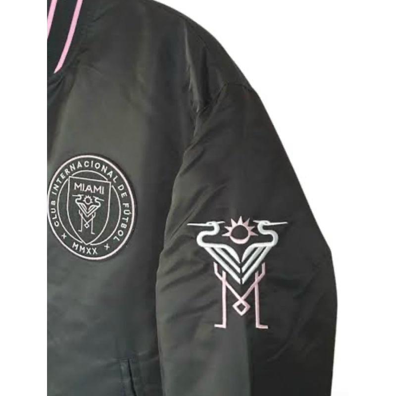 เสื้อแจ็คเก็ต primark x Inter Miami Bomber Jacket ขนาดoversize ของแท้ ...