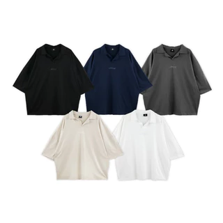 URTHE - เสื้อโปโล แขนสั้น สกรีนโลโก้ รุ่น POLO SUPERSIZE