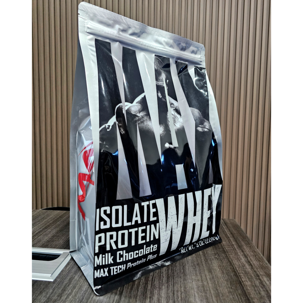 MaxTech Isolate เวย์โปรตีนไอโซเลท โปรตีนสูง 33 กรัม ขนาด 5 ปอนด์ สำหรับสร้างกล้ามเนื้อ ปราศจากไขมันและน้ำตาล รสช็อกโกแลต