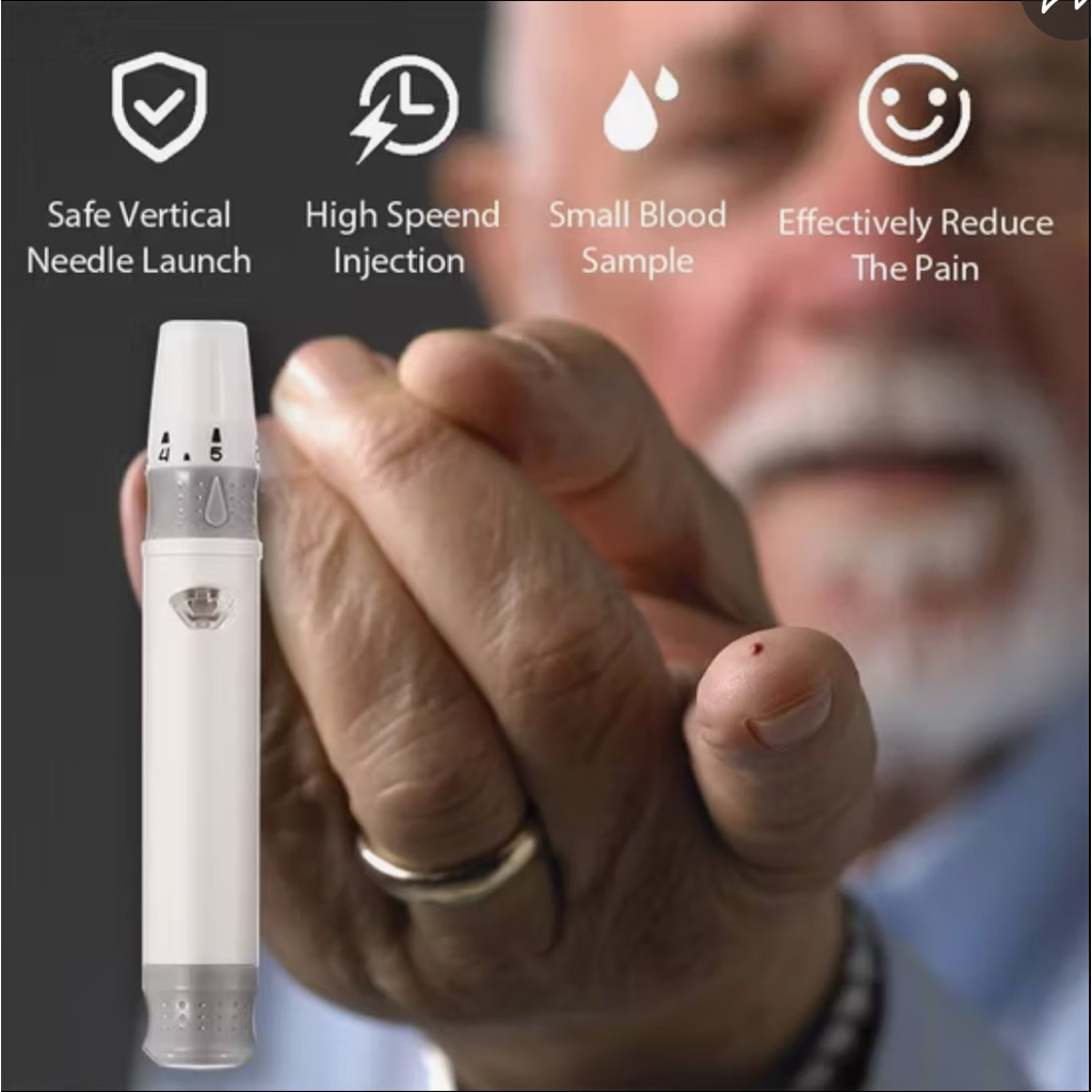 ปากกาเจาะเลือดปลายนิ้ว ไม่เจ็บ ไม่ปวดหลังเจาะ Lancing Device | Shopee ...