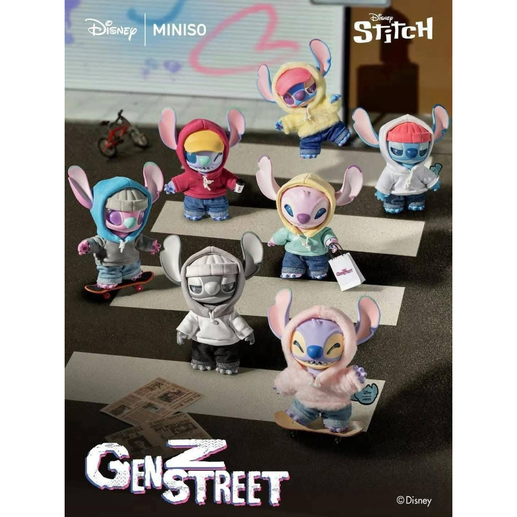พร้อมส่ง ของแท้ MINSO Stitch GenZ Street Series Mystery Box ตุ๊กตาไวนิล ...