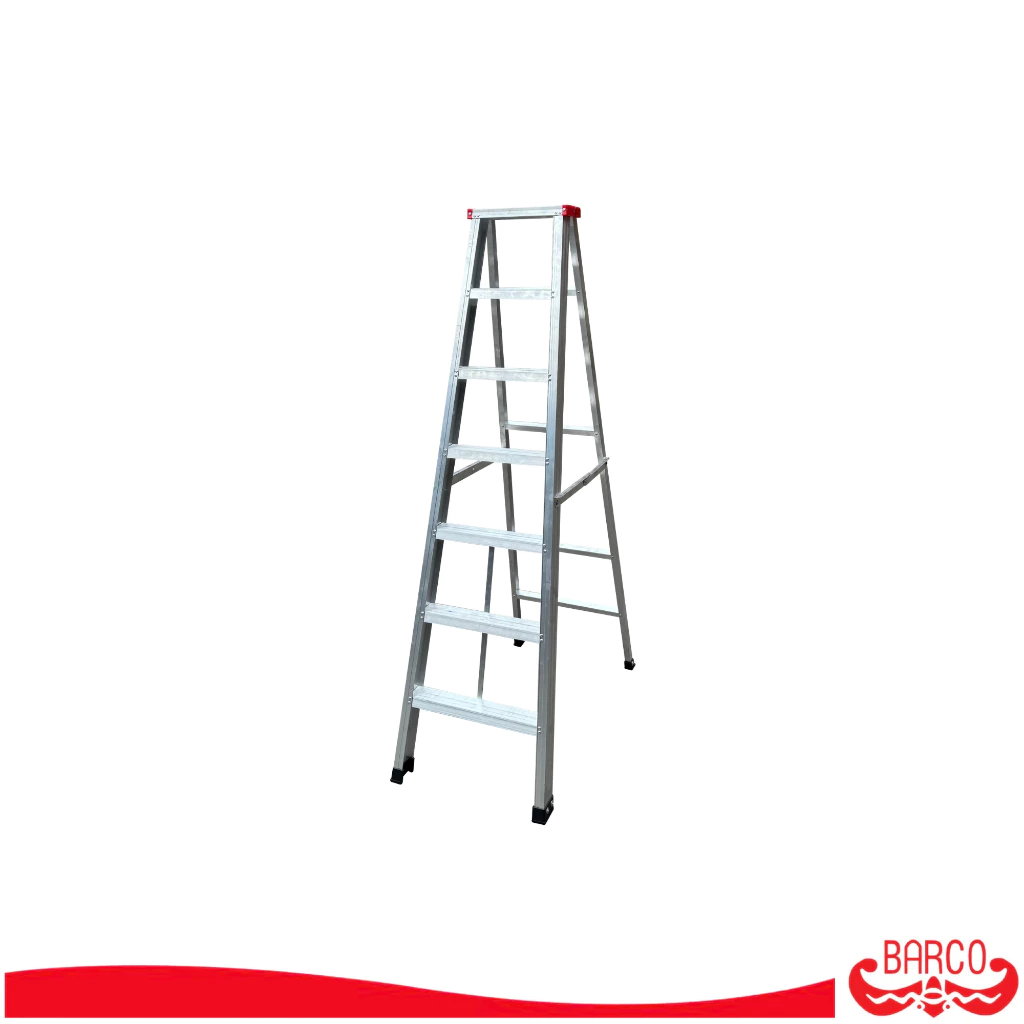 บันไดอลูมิเนียม BARCO LITE ขึ้นทางเดียว 7 ขั้น ความสูง 1.75 เมตร