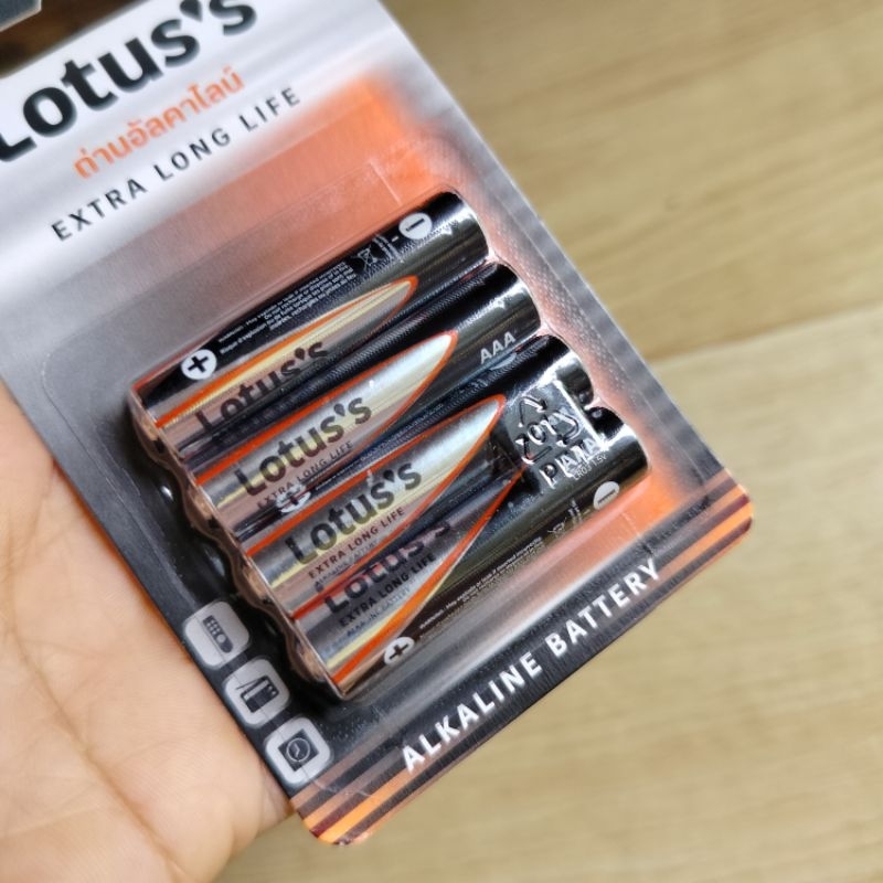 ถ่าน Lotus 🪫ถ่านอัลคาไลน์ AAA แพค 4 ก้อน🔋Extra Long Life ALKALINE ...