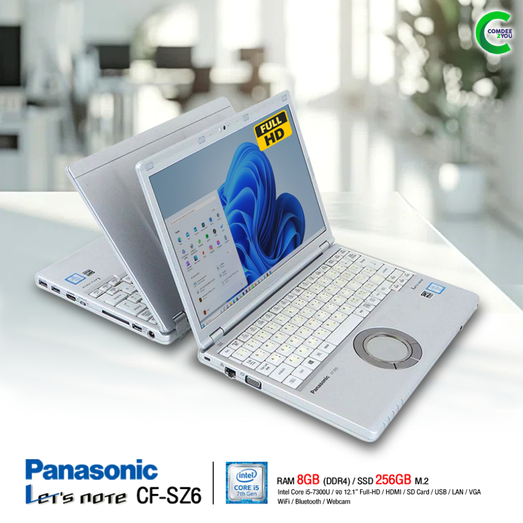 โน๊ตบุ๊ค Panasonic CF-SZ6-Core i5 GEN7 /SSD 256GB /RAM 8GB